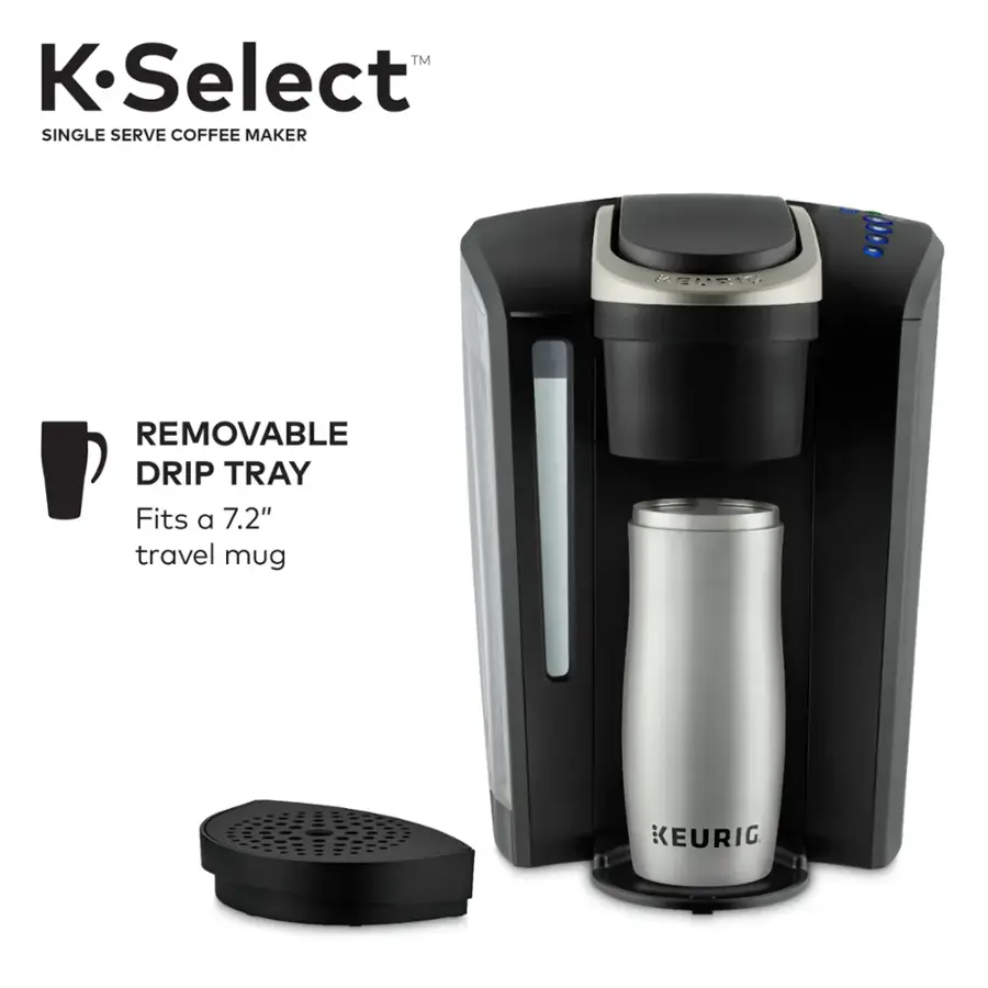Keurig - K-Select Single-Serve K-Cup Pod Coffee Maker - Matte Black