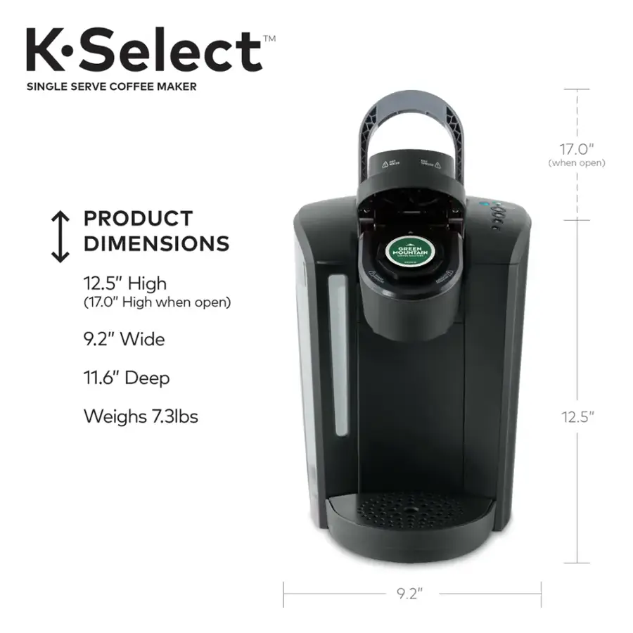 Keurig - K-Select Single-Serve K-Cup Pod Coffee Maker - Matte Black