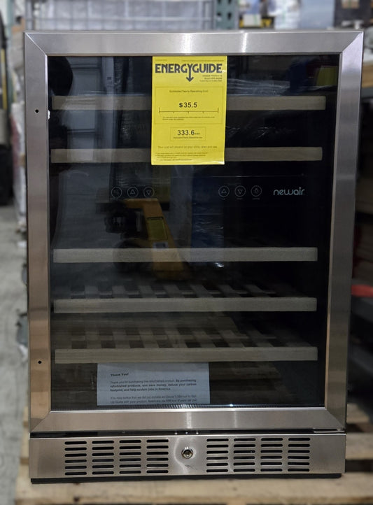 Refurbished - NewAir 24” Built-in 46 Bottle Dual Zone Wine Cooler - PICKUP ONLY