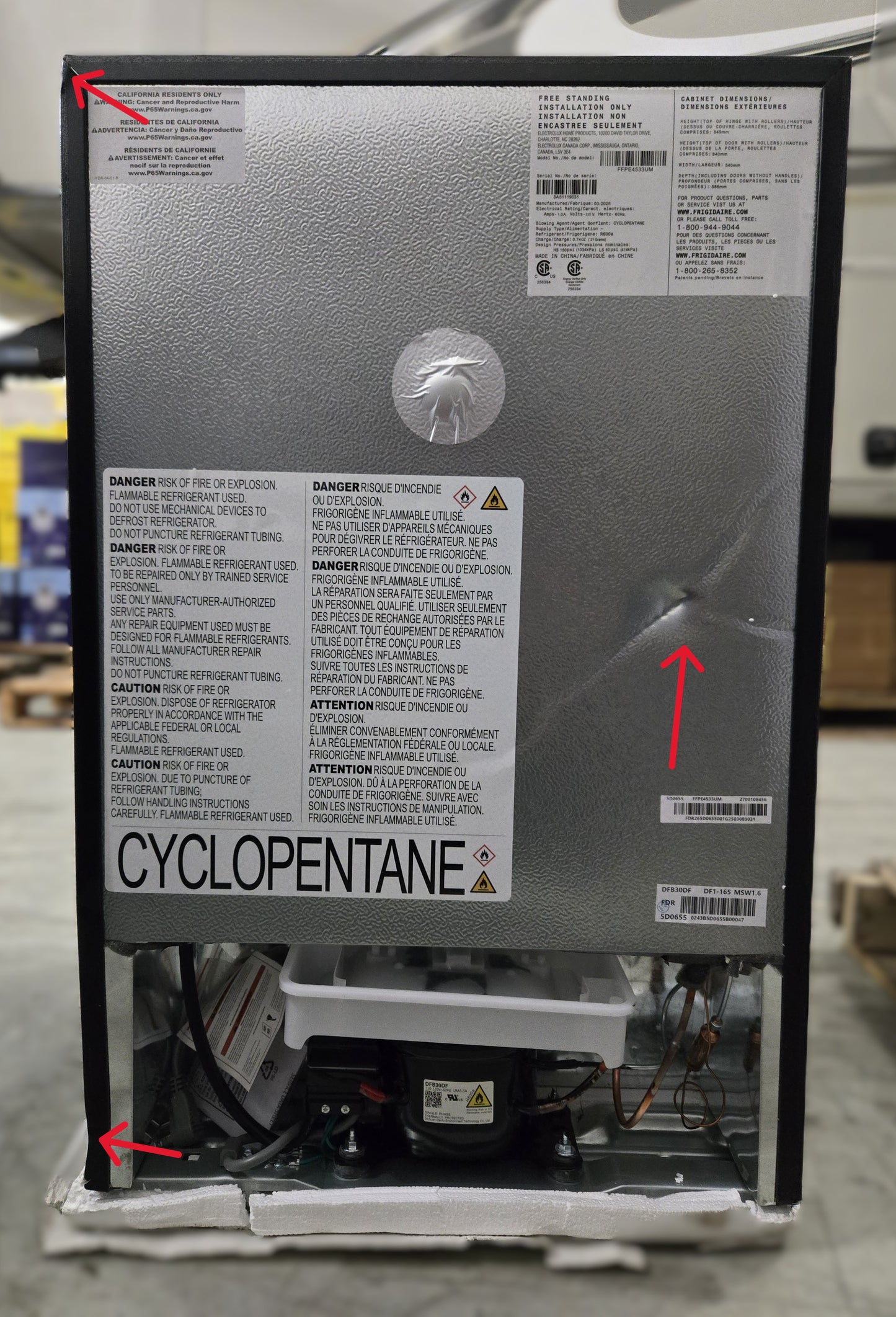 Frigidaire 4.5 Cu. Ft. Mini Fridge with Top Freezer - PICKUP ONLY