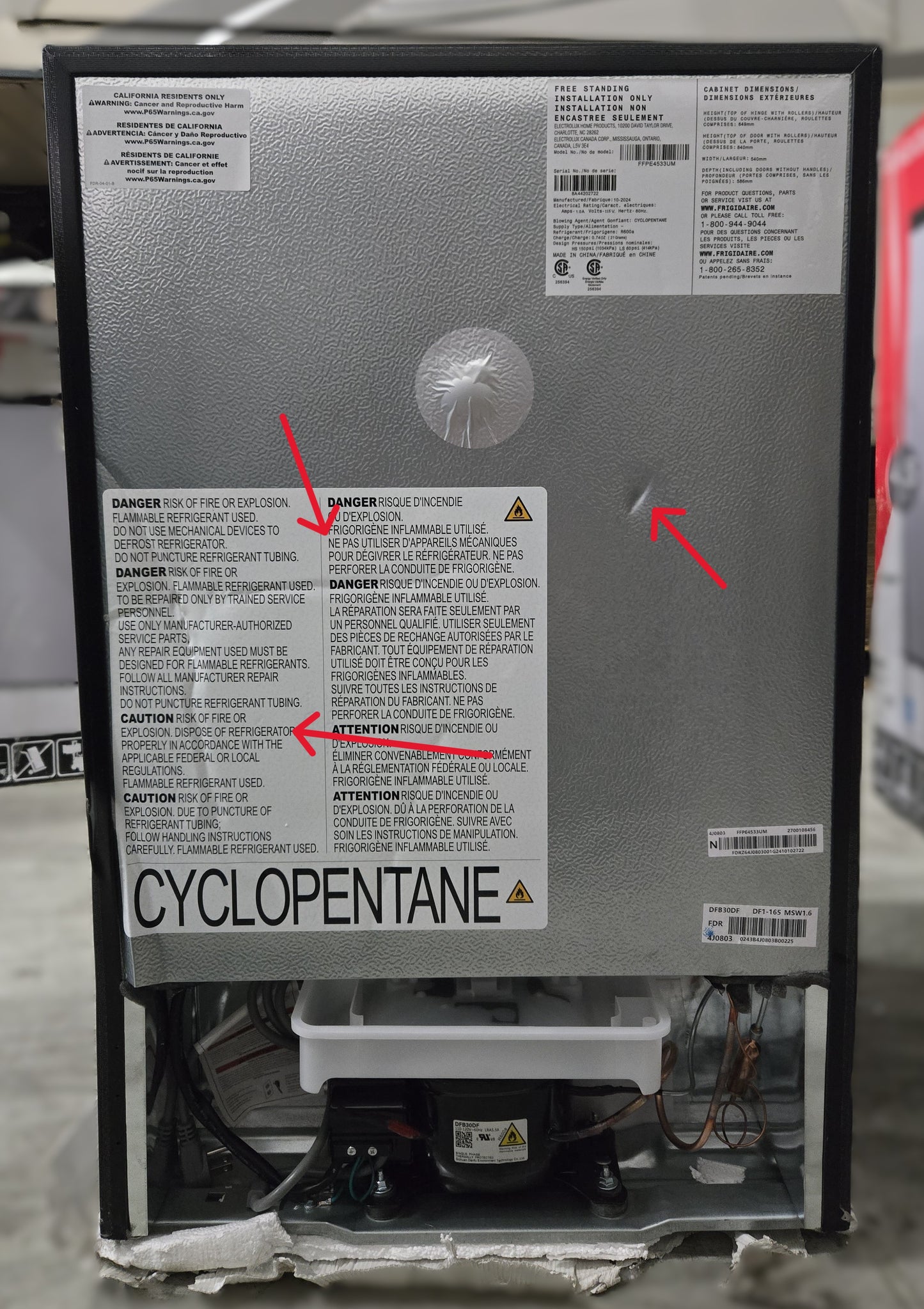 Frigidaire 4.5 Cu. Ft. Mini Fridge with Top Freeze - PICKUP ONLY