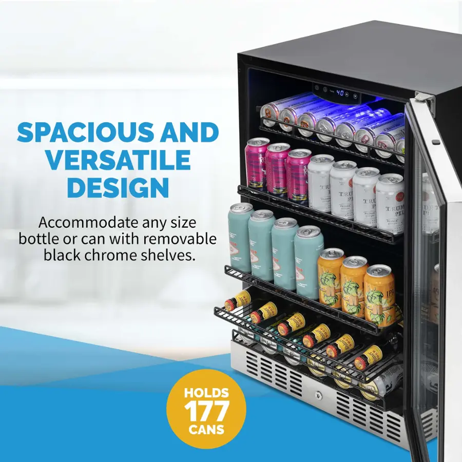Newair 24" 177- Can Built-in Beverage Fridge *PICKUP ONLY