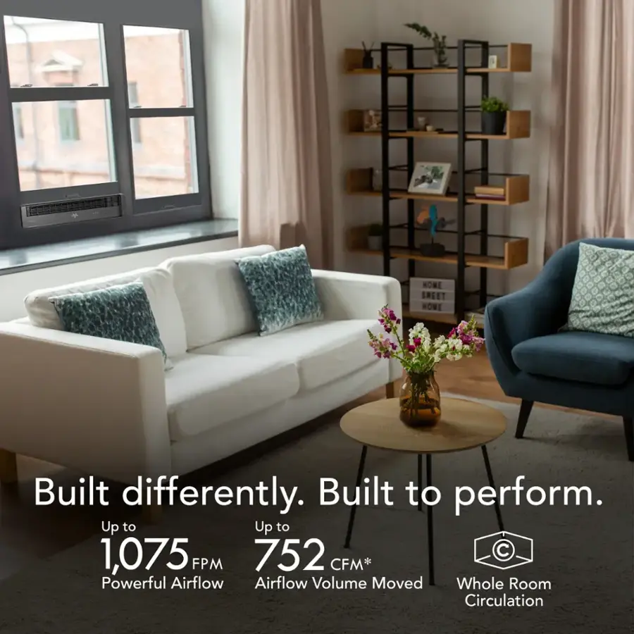 Vornado PORTAL Window Fan w/Reversible Exhaust, Weather Resistant Case - Black