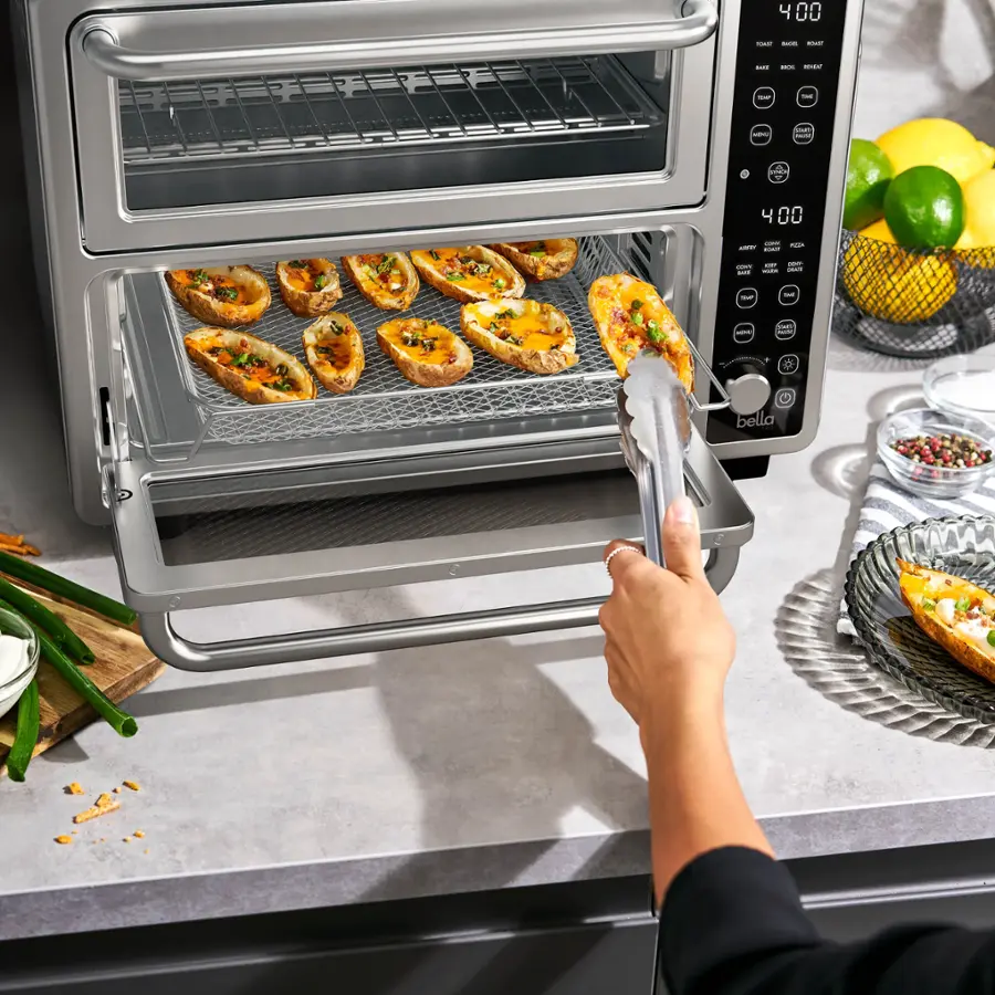bella PRO - DoubleUp Oven with Probe Thermometer - Stainless Steel