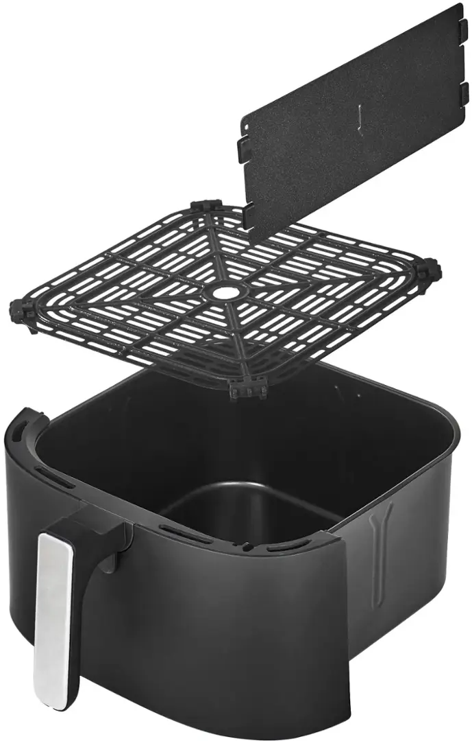 bella PRO - 8-qt. Touchscreen Air Fryer with Divided Basket - Matte Black