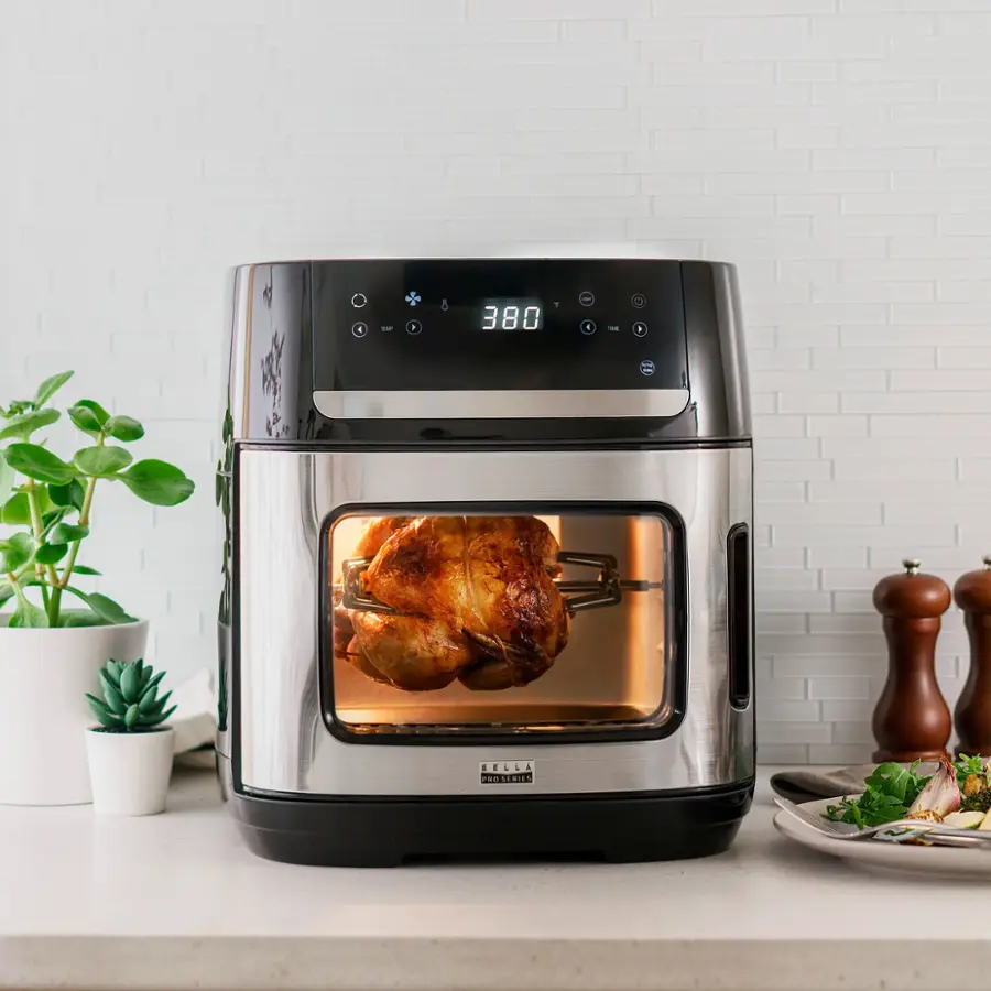 bella PRO 12.6-qt. Touchscreen Air Fryer Pizza Oven w/Rotisserie