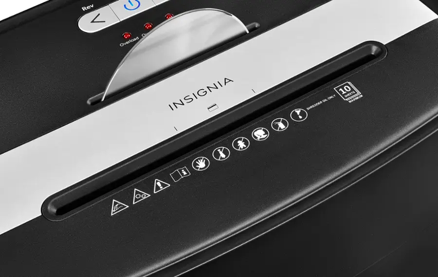 Insignia™ - 10-Sheet Microcut Shredder - Black