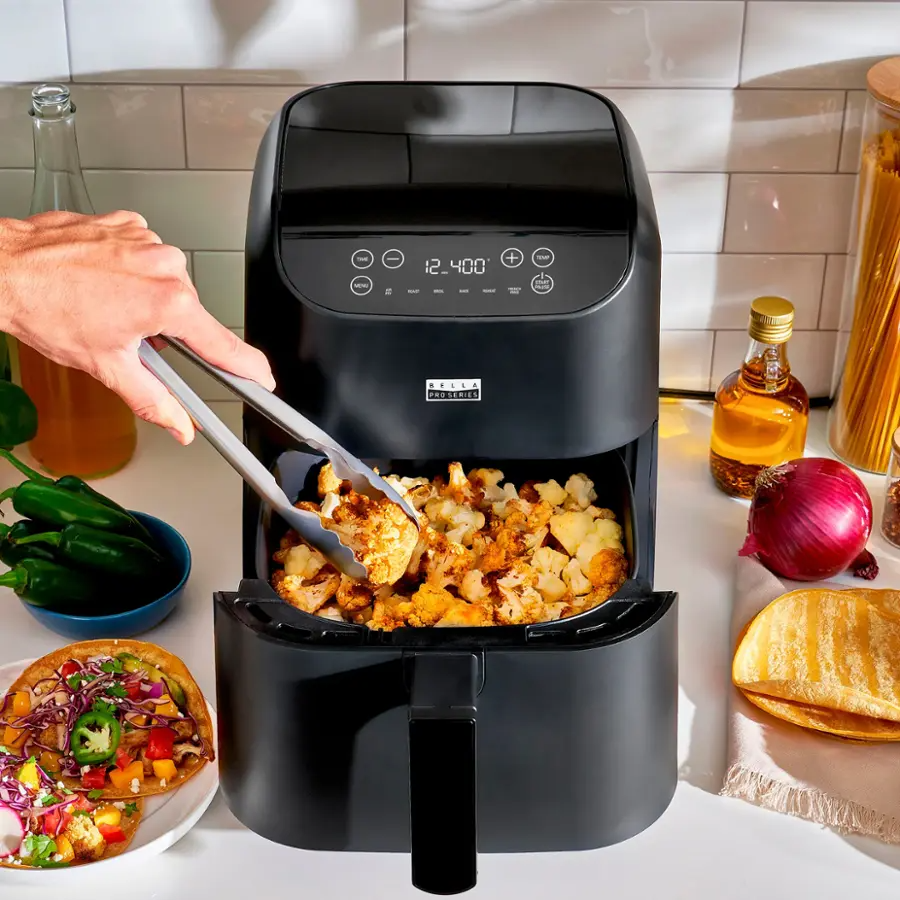 bella PRO - 6-qt. Touchscreen Air Fryer - Matte Black