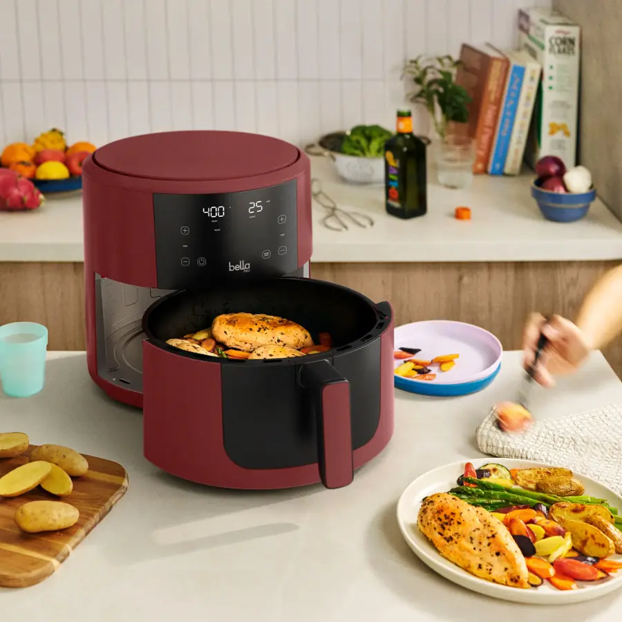 bella PRO - SmartCrisp 8-qt. Touchscreen Air Fryer - Brick