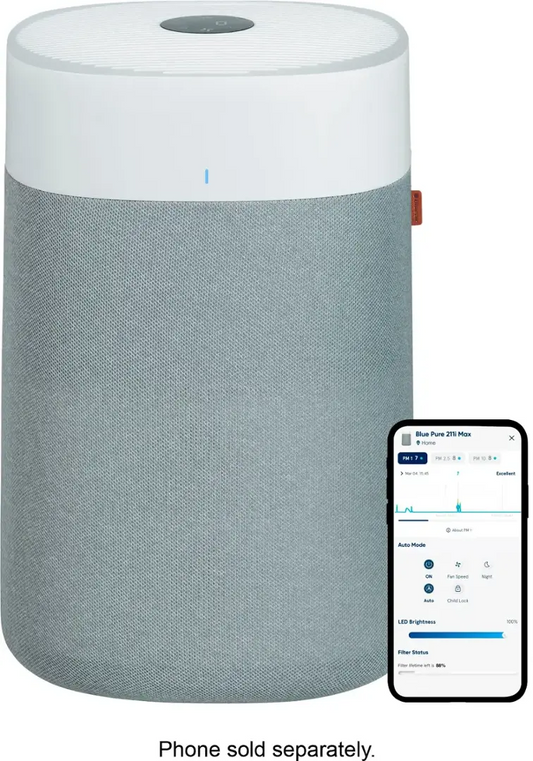 Blueair Blue Pure 211i Max 3000 Sq. Ft HEPASilent Smart XL Room Air Purifier