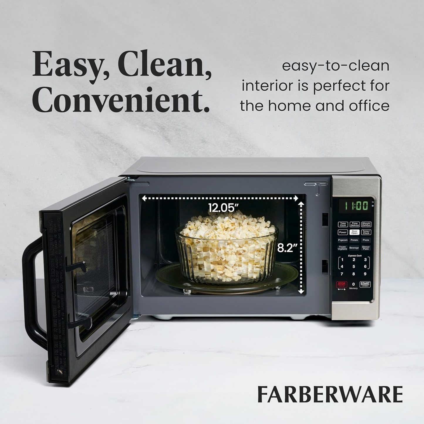 Farberware Classic 0.7 Cu.Ft. 700W Countertop Microwave w/Speed Cooking - Silver