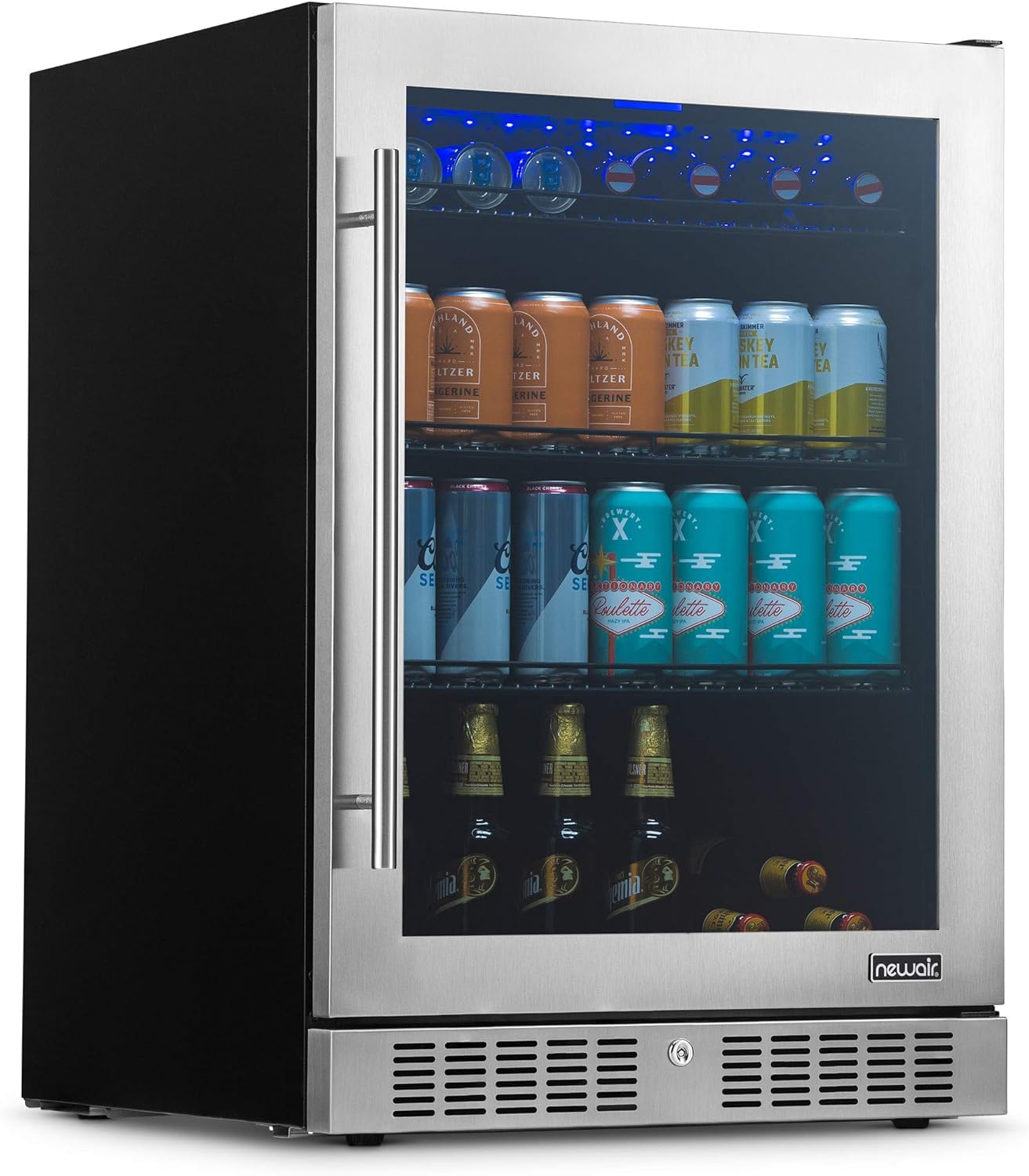 NewAir 24" 224-Can Beverage Cooler w/Color Changing LED Lights *PICKUP ONLY