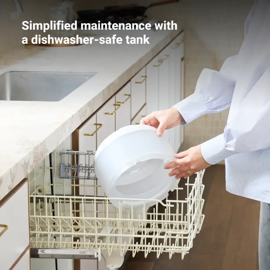 Blueair - InvisibleMist 0.9-gallon Evaporative Premium Smart Top-Fill Humidifier