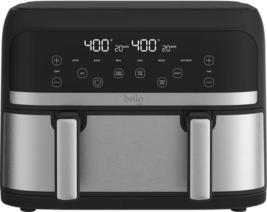 bella PRO - 4-qt. TriZone Touchscreen Air Fryer with Dual Flex Basket