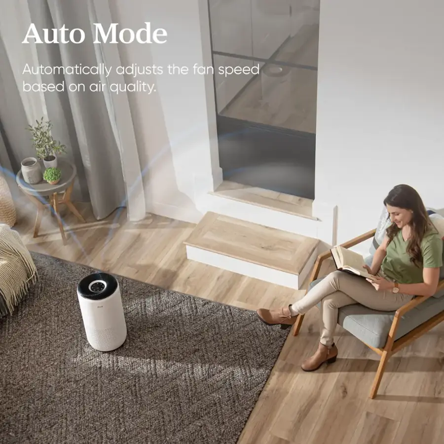 Levoit - PlasmaPro 400S-P Smart 363 sq ft Air Purifier - White