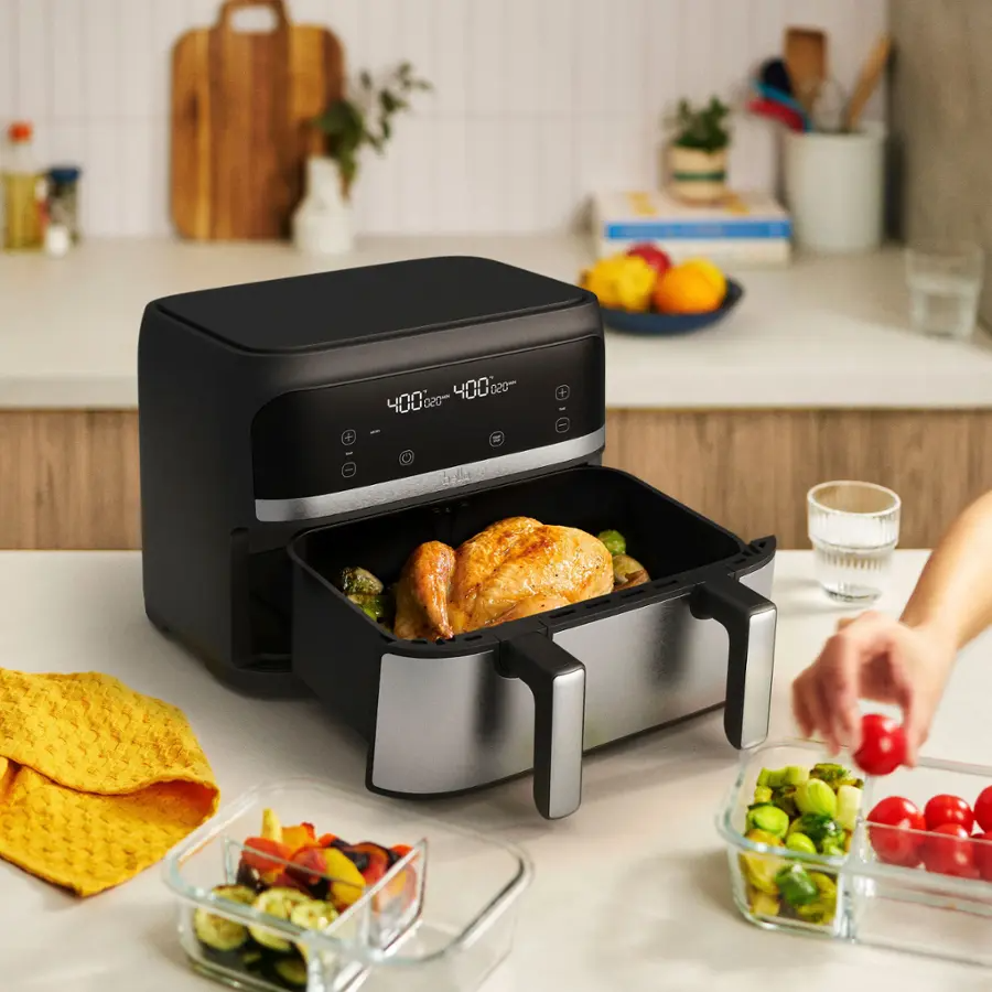 bella PRO - 4-qt. TriZone Touchscreen Air Fryer with Dual Flex Basket