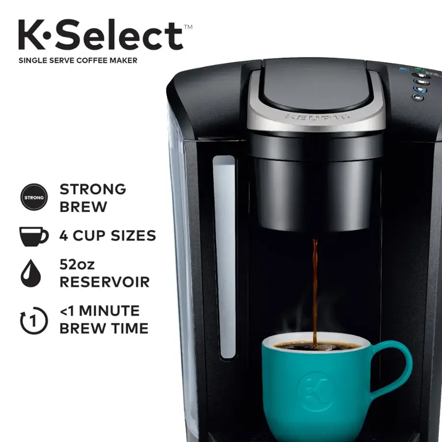 Keurig - K-Select Single-Serve K-Cup Pod Coffee Maker - Matte Black