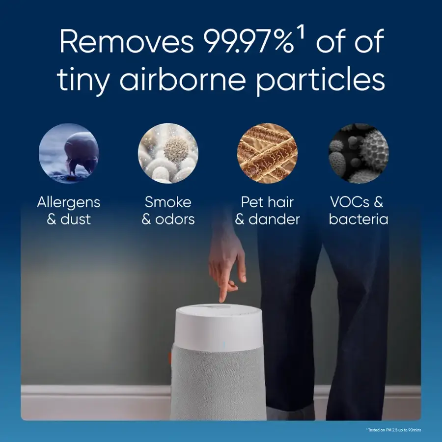Blueair Blue Pure 511i Max 926 sq ft HEPASilent Small Room Bedroom Air Purifier