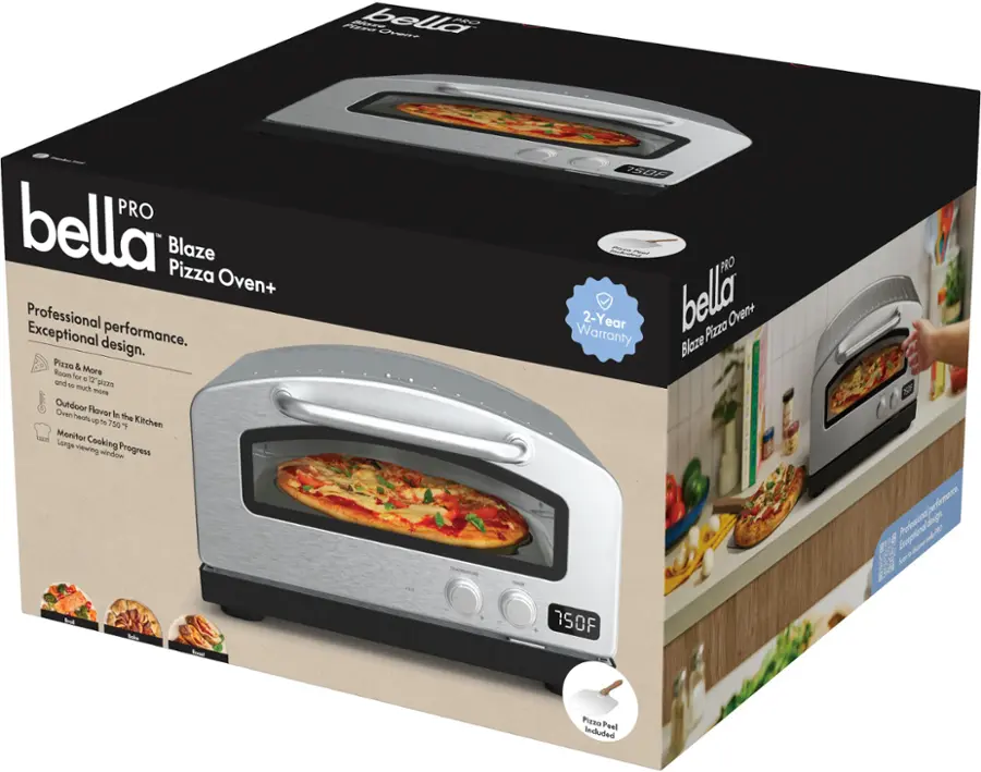bella PRO - Blaze Oven+: Pizza, Broil, Bake & Roast - Stainless Steel
