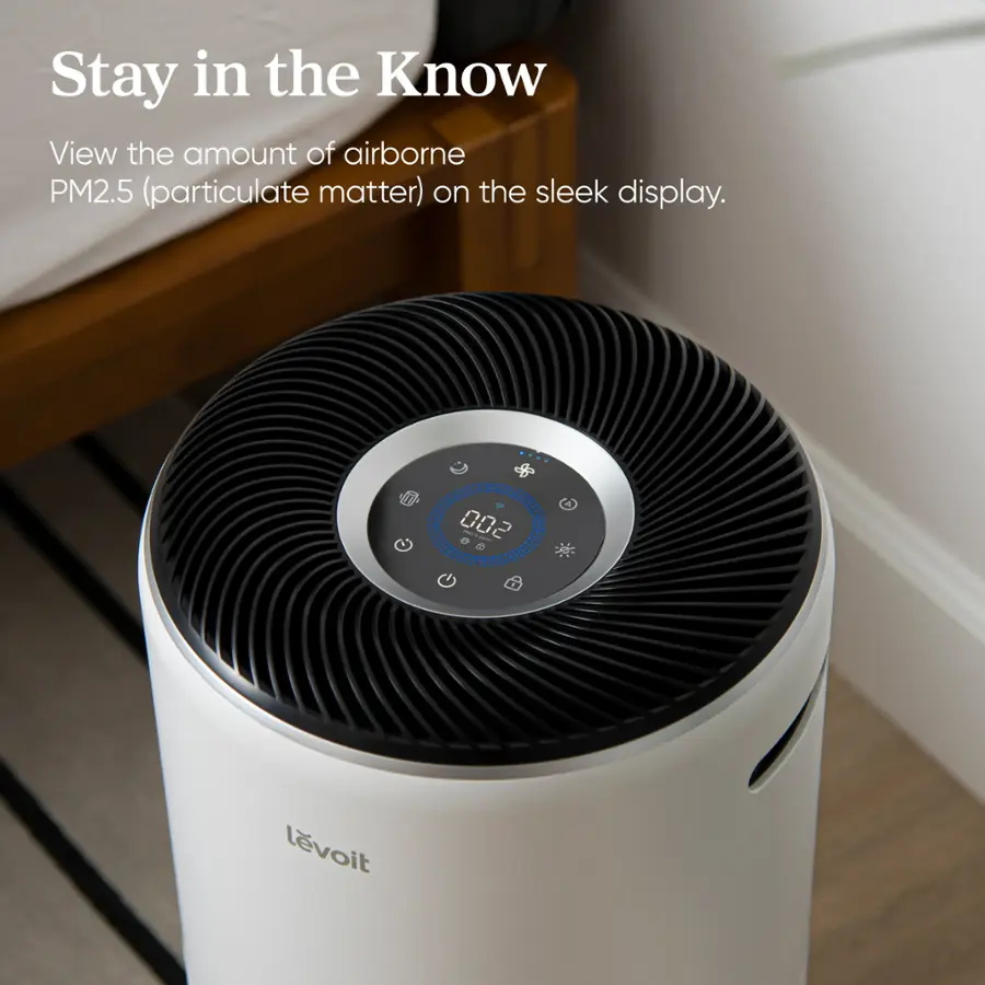 Levoit - PlasmaPro 400S-P Smart 363 sq ft Air Purifier - White
