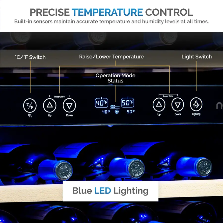 *Refurbished - NewAir 24” Built-in 46 Bottle Dual Zone Wine Cooler *PICKUP ONLY