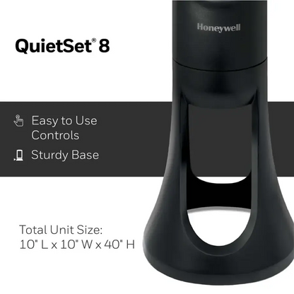 Honeywell QuietSet Oscillating Whole Room Tower Fan - Black