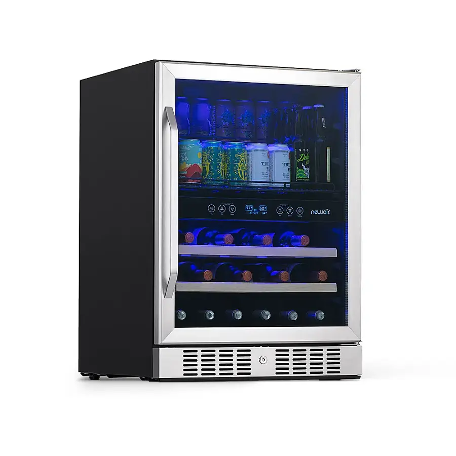 NewAir 24” Dual Zone 20 Bottle & 70 Can Wine & Beverage Fridge - PICKUP ONLY