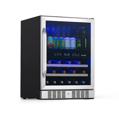 NewAir 24” Dual Zone 20 Bottle & 70 Can Wine & Beverage Fridge - PICKUP ONLY