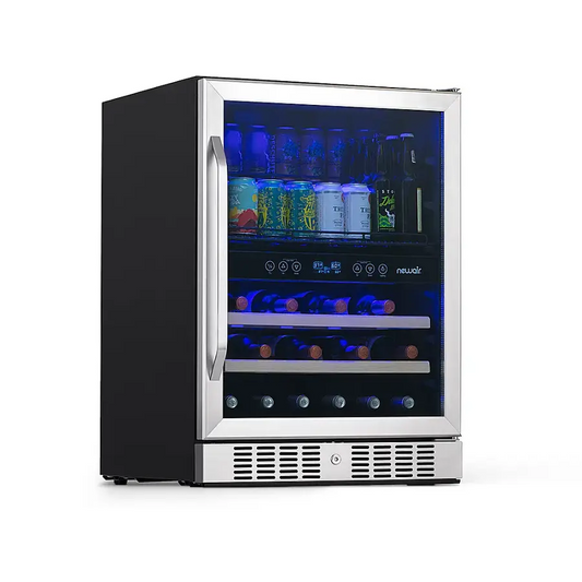 NewAir 24” Dual Zone 20 Bottle & 70 Can Wine & Beverage Fridge - PICKUP ONLY