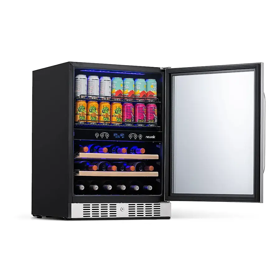NewAir 24” Dual Zone 20 Bottle & 70 Can Wine & Beverage Fridge - PICKUP ONLY