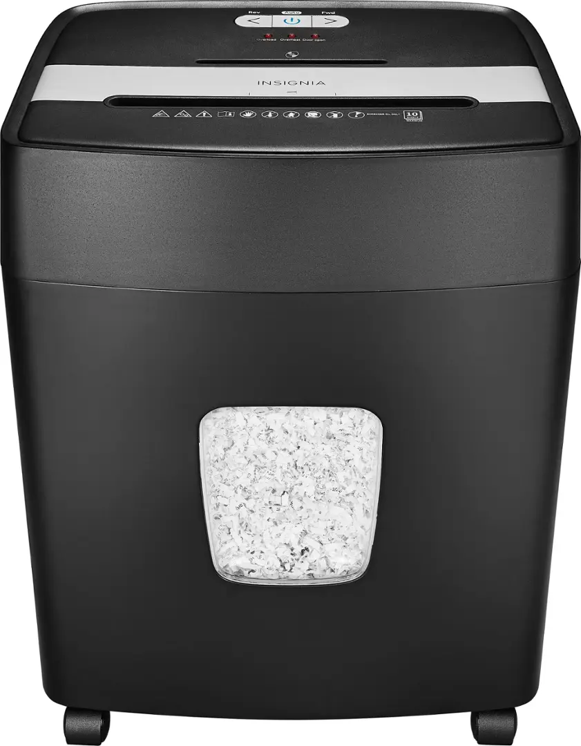 Insignia NS-S10MCBK2 10-Sheet Microcut Shredder - Black