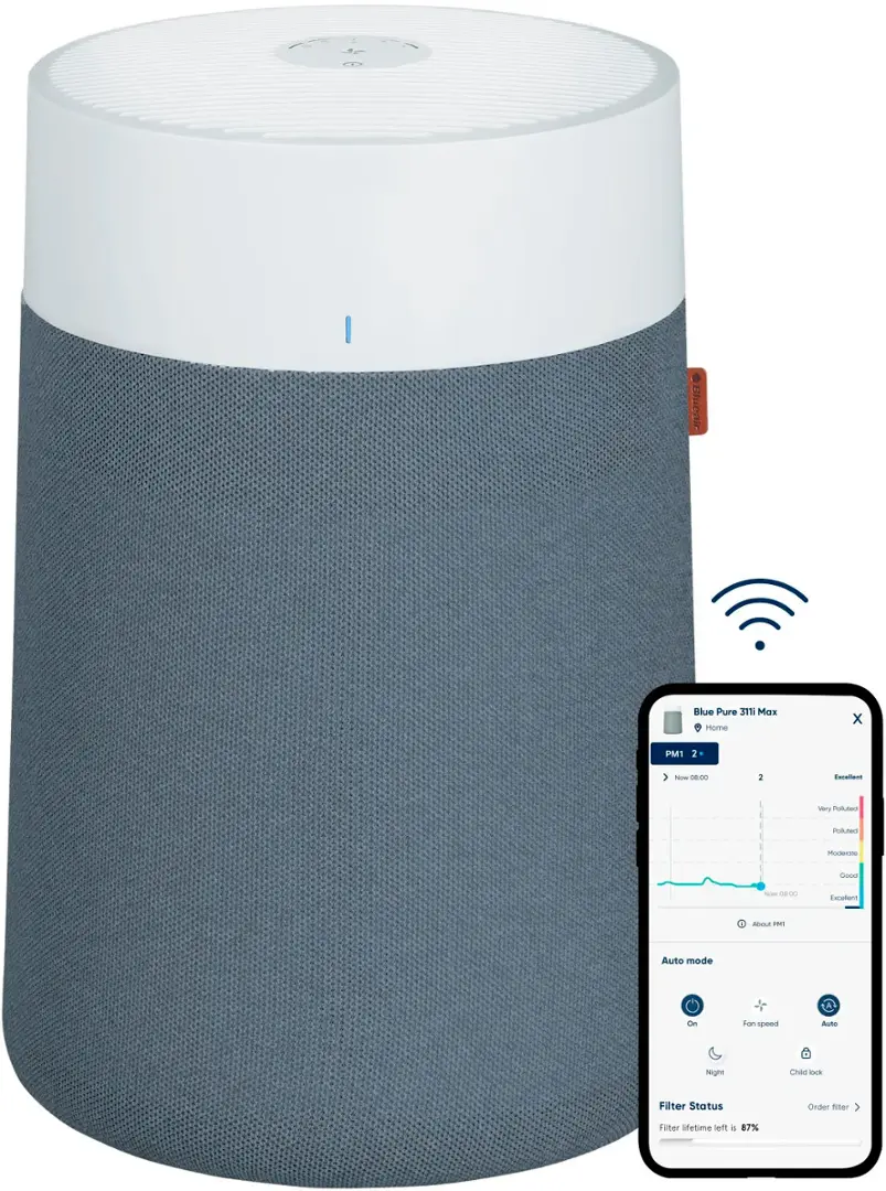 Blueair Blue Pure 311i Max 1,800 Sq. Ft Smart HEPASilent Air Purifier
