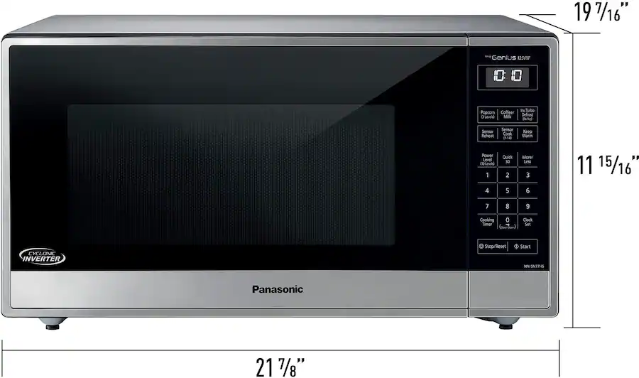 Panasonic - 1.6 Cu. Ft. 1250W SN77HS Microwave w/Cyclonic Inverter - Stainless Steel