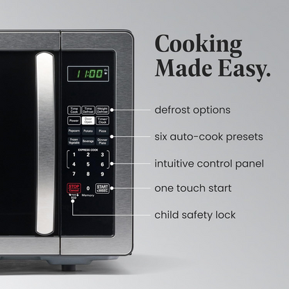 Farberware Classic 1.1 Cu.Ft. 1000-Watt Stainless Steel Microwave Oven