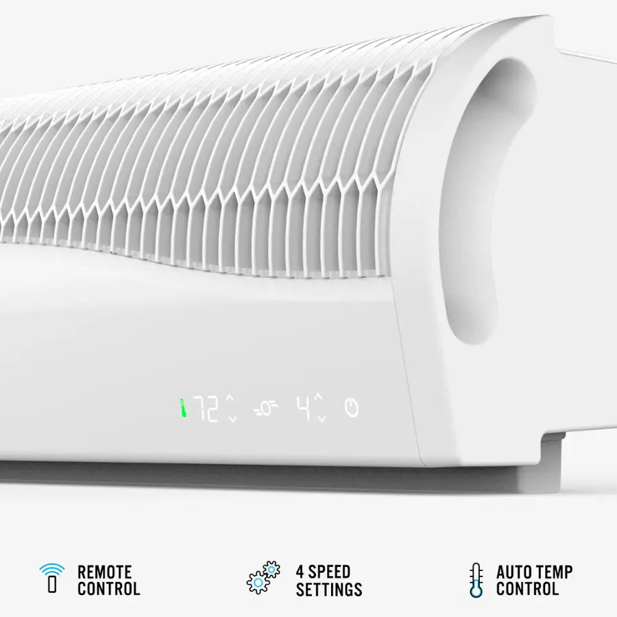 Vornado TRANSOM Window Fan W/Reversible Exhaust, Remote Control - Ice White