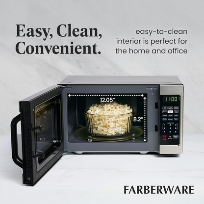Farberware Classic 0.7 Cu.Ft. 700W Countertop Microwave w/Speed Cooking - Silver