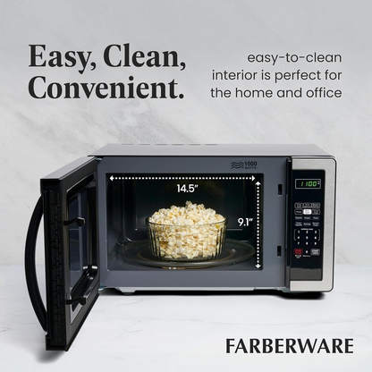 Farberware Classic 1.1 Cu.Ft. 1000-Watt Stainless Steel Microwave Oven