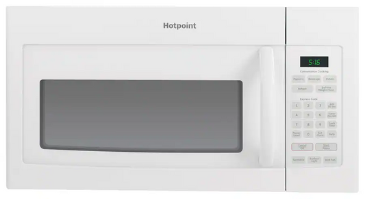 Hotpoint 1.6 Cu.Ft. Over-the-Range Microwave w/Convenience Cooking Controls - White