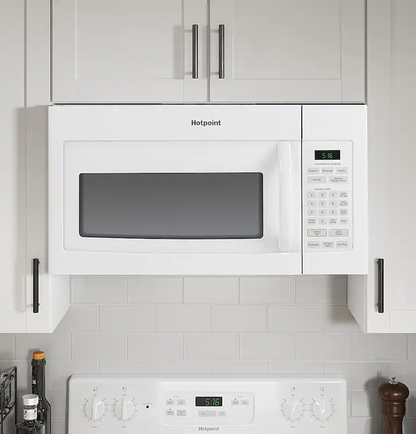 Hotpoint 1.6 Cu.Ft. Over-the-Range Microwave w/Convenience Cooking Controls - White