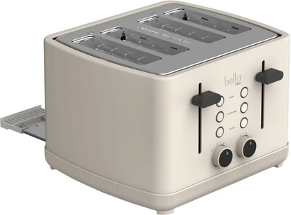 bella PRO - 4-Slice Toaster with Extra Wide Slots and Gluten Free button